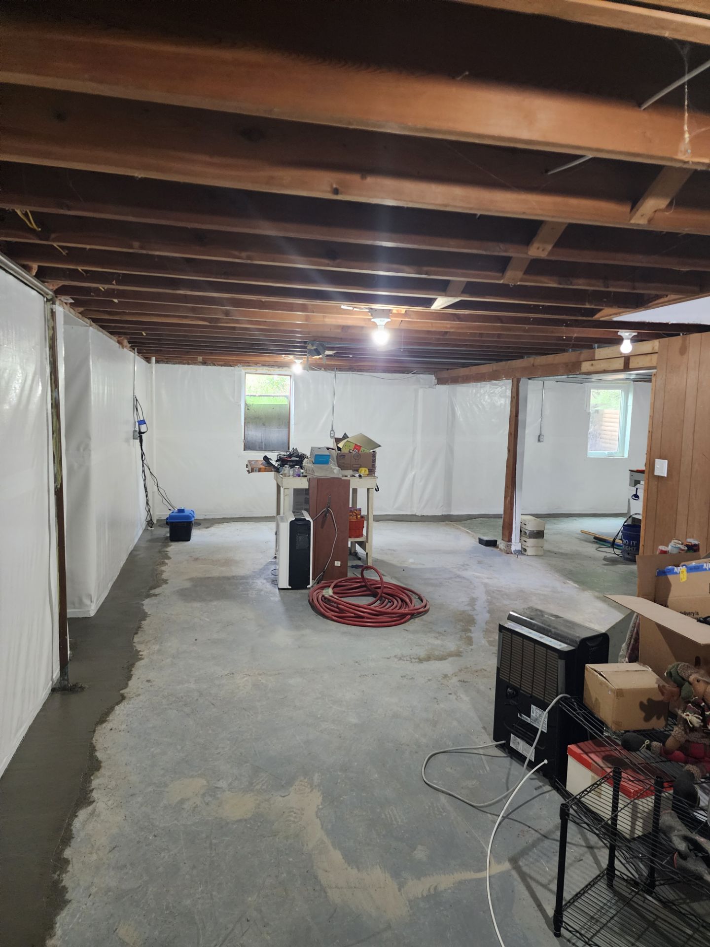 Basement Waterproofing project in Des Moines, IA
