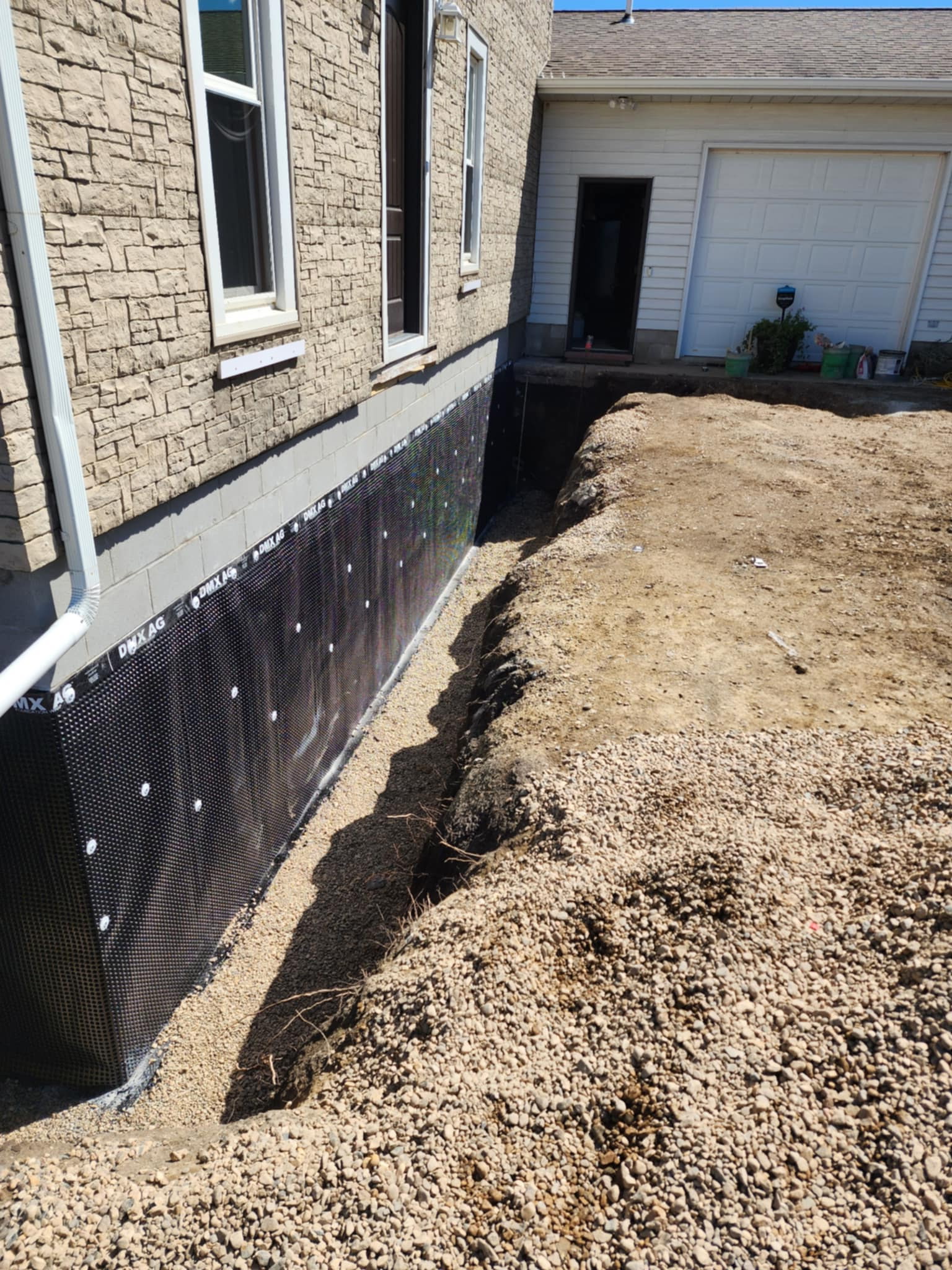 Exterior Waterproofing project in Olathe, KS