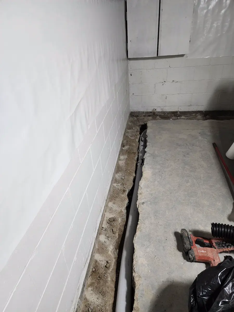 Rebar grid tied into footing for new foundation wall — Ankeny, IA