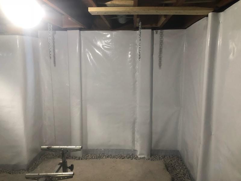 Basement Waterproofing project in Blue Springs, MO