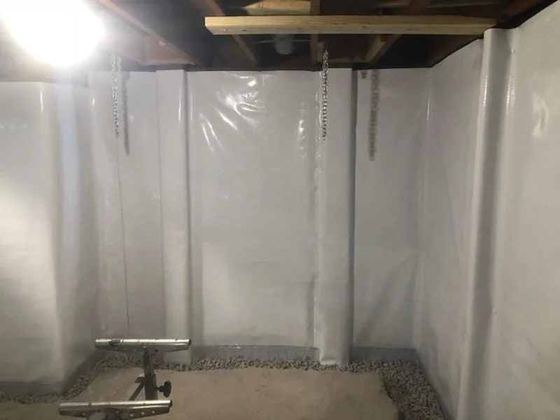 Basement Waterproofing project in Blue Springs, MO