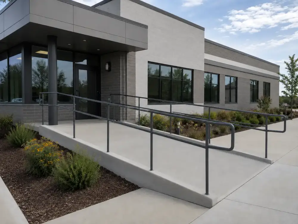 ADA-compliant concrete ramp by JLB in Urbandale, Iowa
