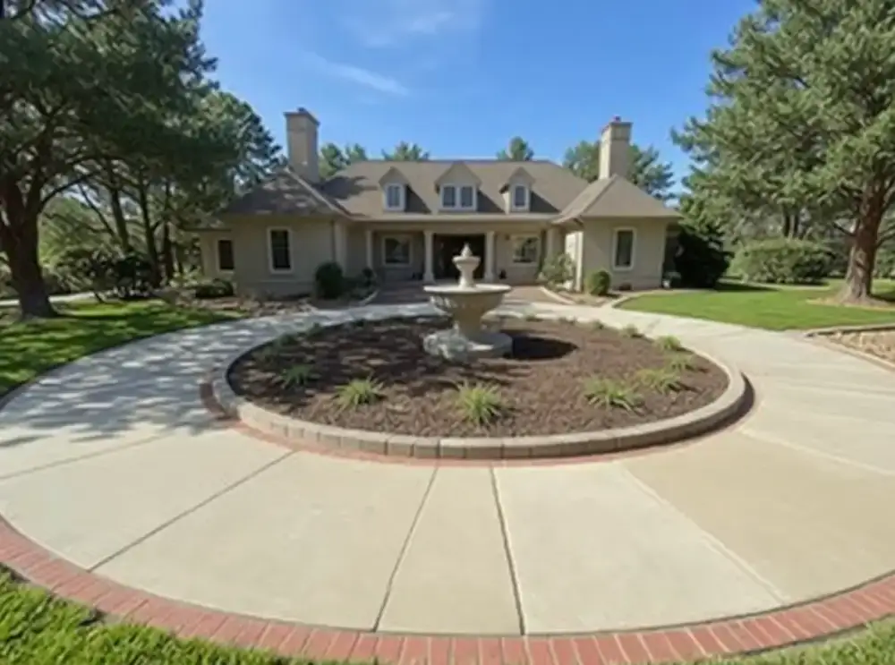 Circular concrete driveway — driveways by JLB in Waukee, Iowa