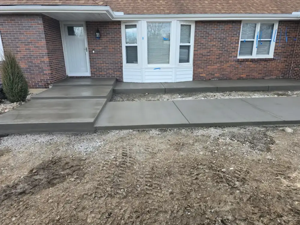 Curved concrete walkway — sidewalks by JLB in Grimes, Iowa