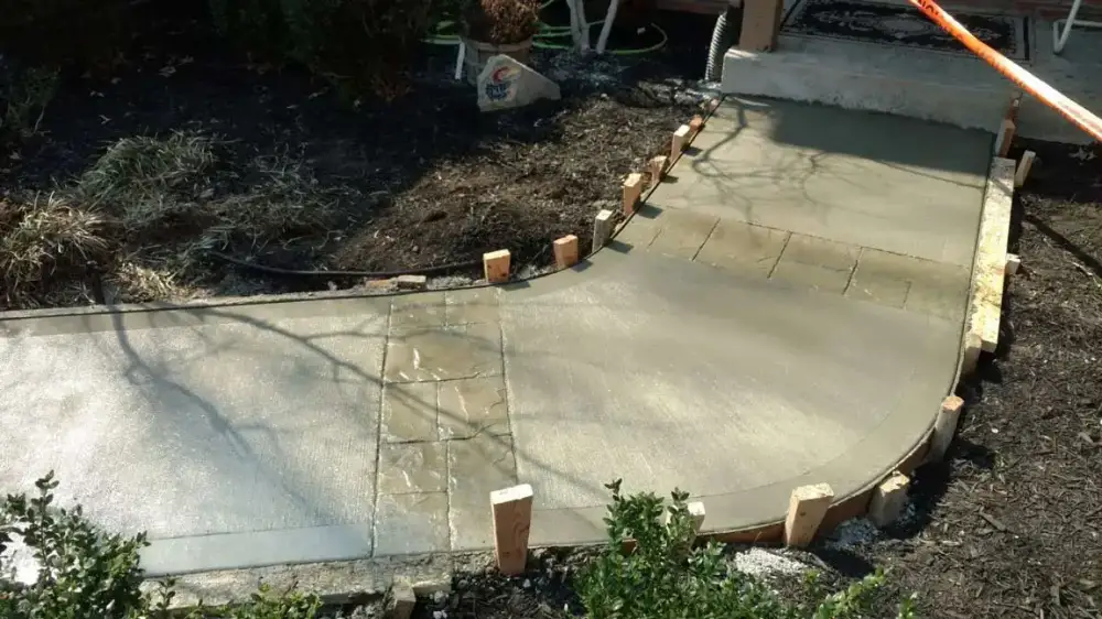 Concrete walkway being formed — sidewalks by JLB in Grimes, Iowa