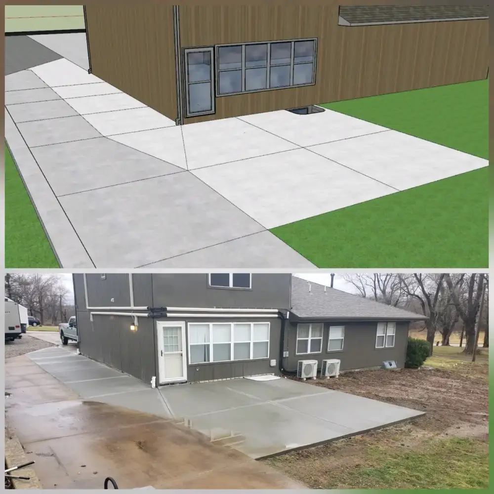 Concrete sidewalk poured by JLB in Grimes, Iowa