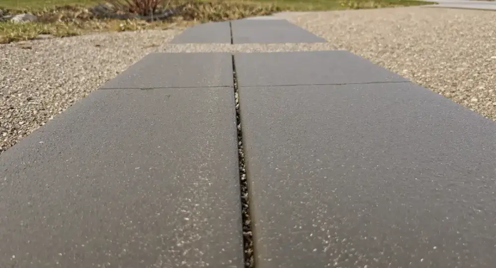 Broom-finished concrete sidewalk panel and joint — sidewalks by JLB in Grimes, Iowa