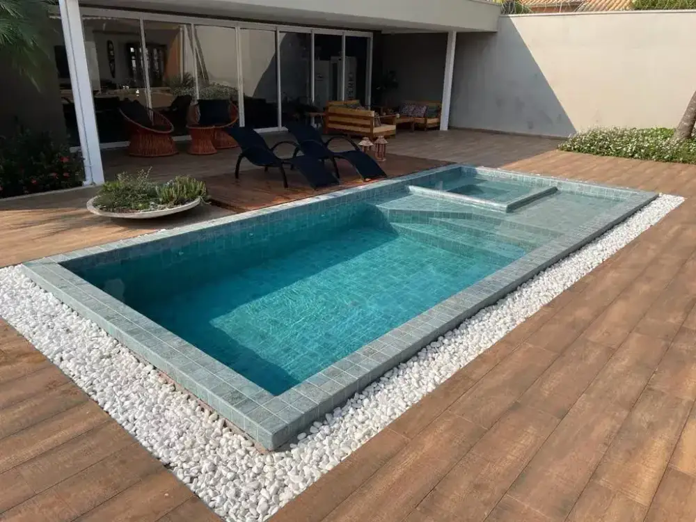 Elegance by Kisol Spa fiberglass pool shell — pool installation by JLB in Grimes, Iowa