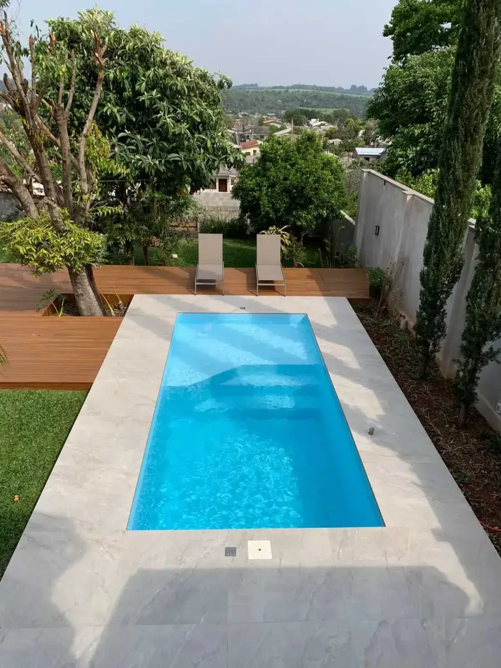 Kisol Infinity Praia fiberglass pool shell — pool installation by JLB in Grimes, Iowa