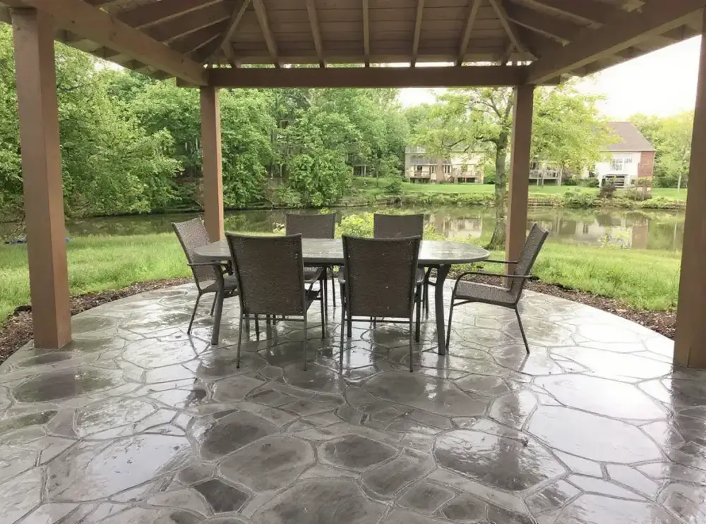 Stamped concrete poured by JLB in Altoona, Iowa