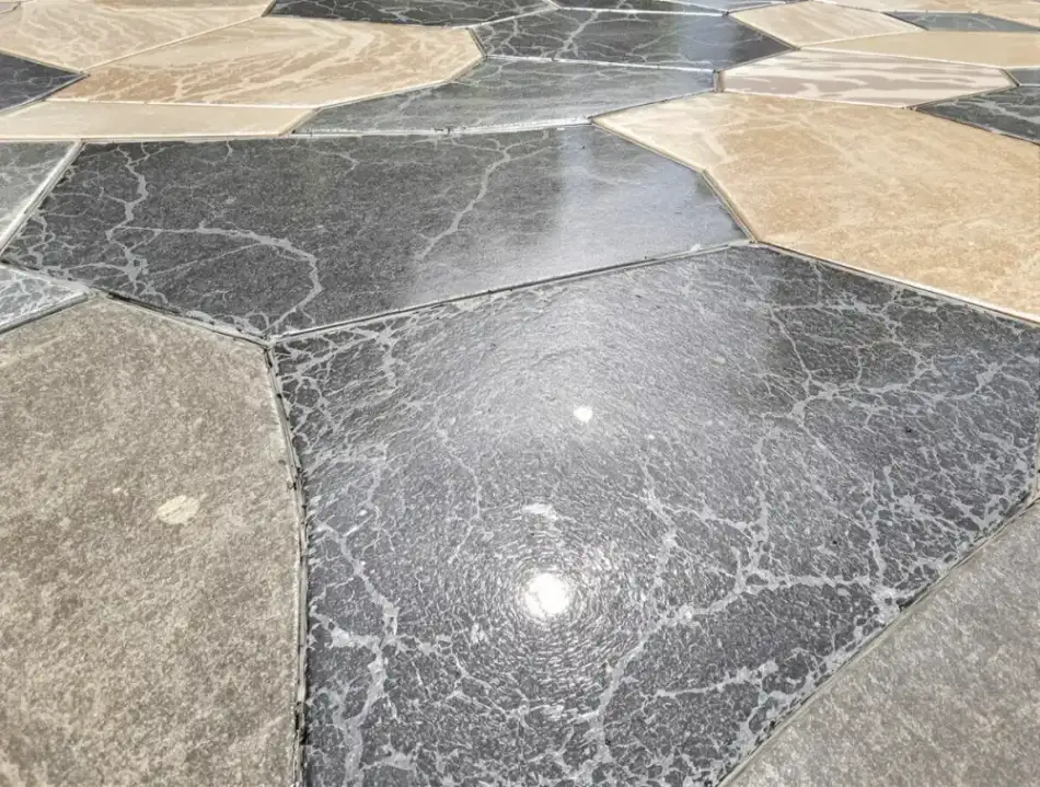 Stamped Concrete in Altoona, Iowa — The mix and color for entries and walks