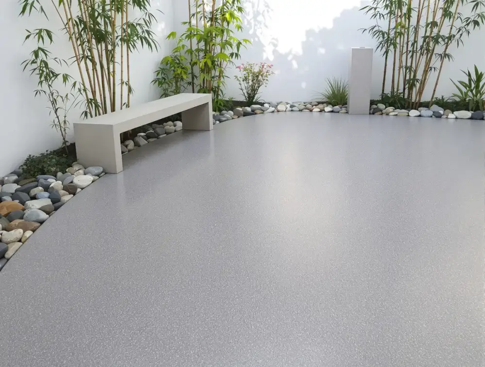 Smooth zen-style stamped concrete — stamped concrete by JLB in Altoona, Iowa