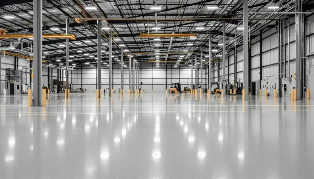 Sealed warehouse concrete floor for Baxter, Iowa homes